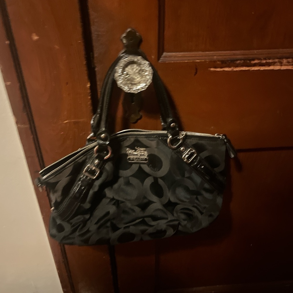 Coach Black Signature Handbag